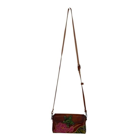 Rare Leather Frog Crossbody Bag Brown - Picture 2 of 10